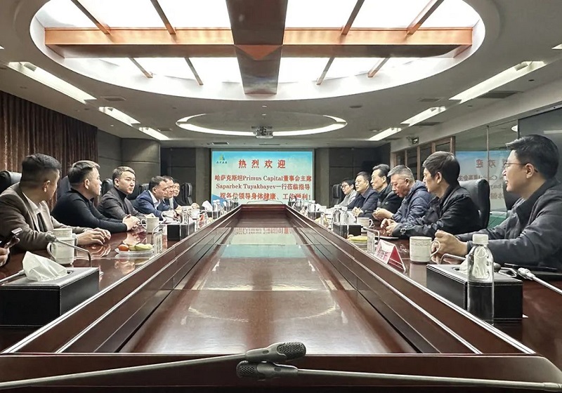 哈萨克斯坦Primus Capital董事会主席Saparbek Tuyakbayev一行到米兰体育集团开展合作洽谈